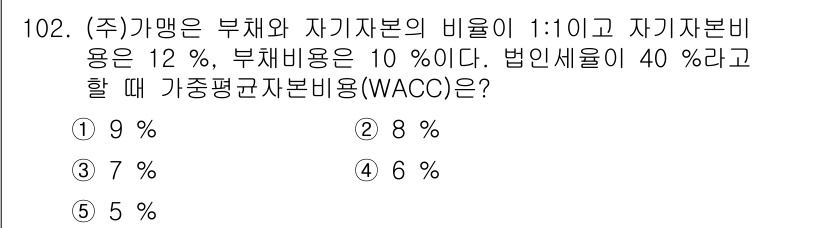 가맹거래사 2021년 102번 - 해당 자격증의 핵심 개념을 묻는 객관식 문제