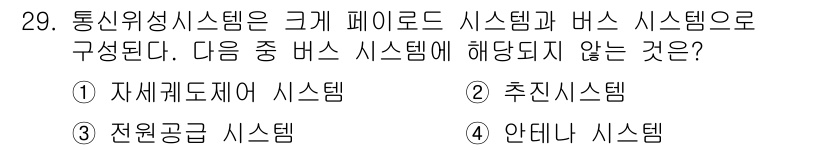 전파전자통신기사 2020년 30번 - 주어진 문제에서 '버스 시스템'에 해당하지 않는 시스템을 묻고 있습니다.... 에 관한 핵심 기출문제