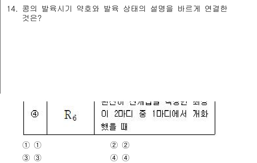 9급_국가직_공무원_식용작물 2021년 14번 - 콩의 발육 시기와 발육 상태는 생장 조건에 따라 달라지며, 특히 환경적 ... 에 관한 핵심 기출문제