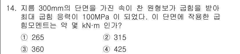 철도차량기사 2020년 14번 - 해당 자격증의 핵심 개념을 묻는 객관식 문제