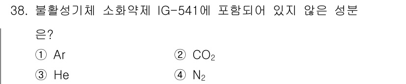 소방시설관리사 2021년 38번 - 해당 자격증의 핵심 개념을 묻는 객관식 문제