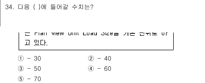 물류관리사_1교시 2021년 34번 - 문제에서 요구하는 값은 'Men Plan view Unit Load Si... 에 관한 핵심 기출문제