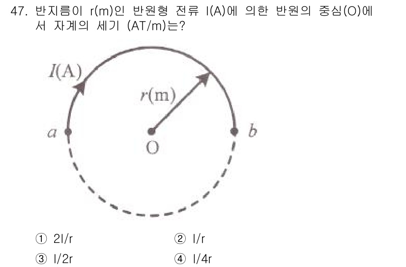 전기철도기사 2021년 47번 - 해당 자격증의 핵심 개념을 묻는 객관식 문제