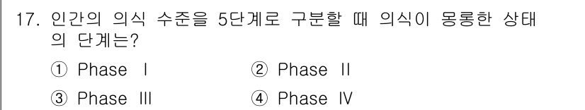 산업안전기사 2021년 17번 - 해당 자격증의 핵심 개념을 묻는 객관식 문제