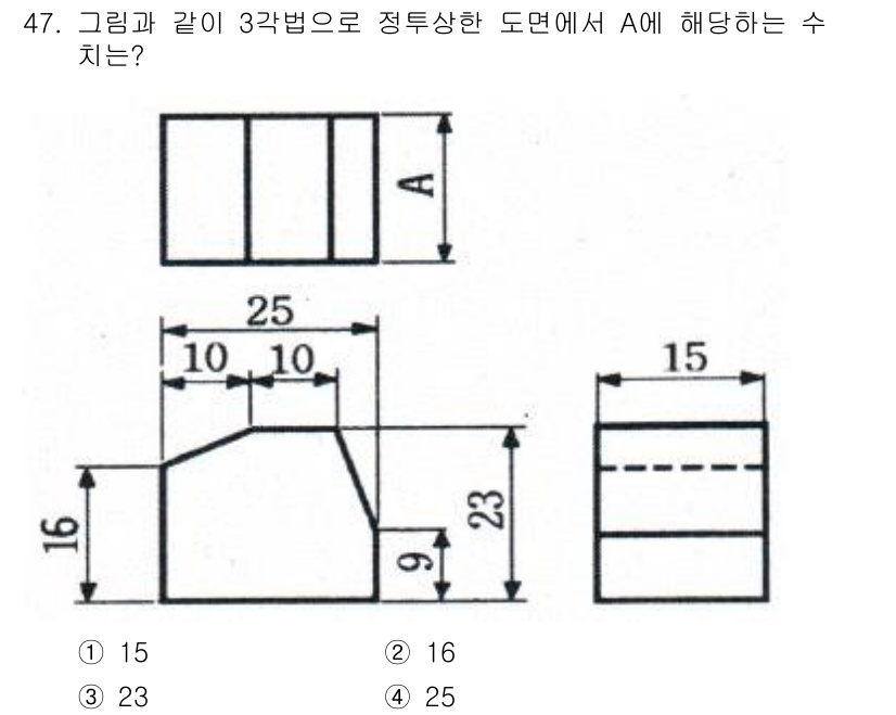 조경기사 2021년 48번 - 주어진 도면에서 A의 높이는 중간 부분의 높이인 16과 위쪽 부분의 높이... 에 관한 핵심 기출문제