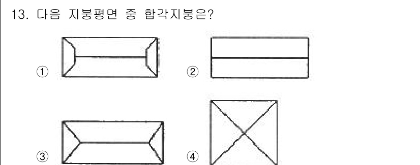 건축설비기사 2021년 13번 - 핵심 해설: 제시된 도형들은 개별적으로 상하 대칭이 이루어지며, 각 변이... 에 관한 핵심 기출문제