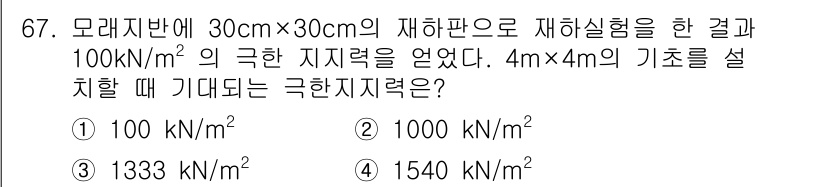 건설재료시험기사 2021년 68번 - 해당 자격증의 핵심 개념을 묻는 객관식 문제