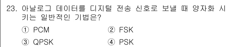 네트워크관리사_1급 2021년 23번 - 해당 자격증의 핵심 개념을 묻는 객관식 문제