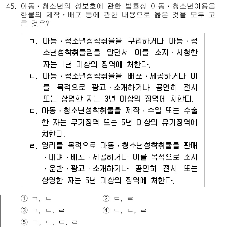 청소년상담사_1급(2교시) 2021년 45번 - 청소년 상담사의 역할은 청소년의 심리적 지원과 상담을 통해 그들의 성장과... 에 관한 핵심 기출문제