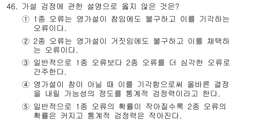 청소년상담사_2급(1교시) 2021년 46번 - 4번 선택지가 옳지 않은 이유는, 영가설에 따르면 영가가 참여하지 않을 ... 에 관한 핵심 기출문제