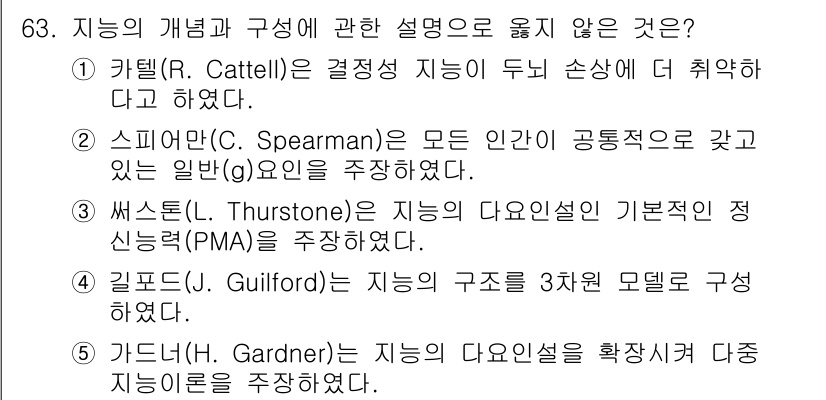 청소년상담사_3급(1교시)(구) 2021년 63번 - 해당 자격증의 핵심 개념을 묻는 객관식 문제