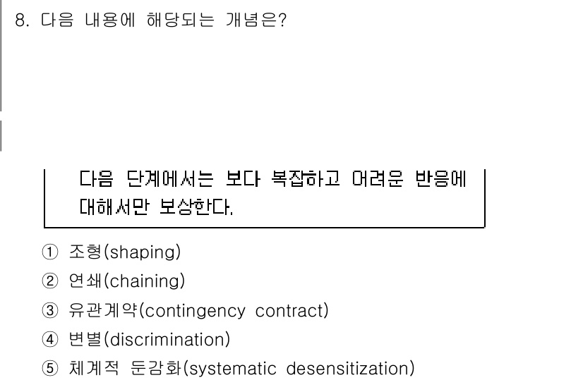 청소년상담사_3급(2교시)(구) 2021년 8번 - 해당 자격증의 핵심 개념을 묻는 객관식 문제