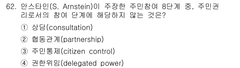 도시계획기사 2021년 62번 - 해당 자격증의 핵심 개념을 묻는 객관식 문제