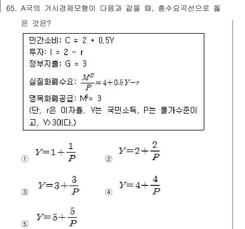 감정평가사_1차_1교시 2016년 63번 - 문제에서 제시된 미분 문제는 주어진 함수의 두 변수 \(A\)와 \(P\... 에 관한 핵심 기출문제