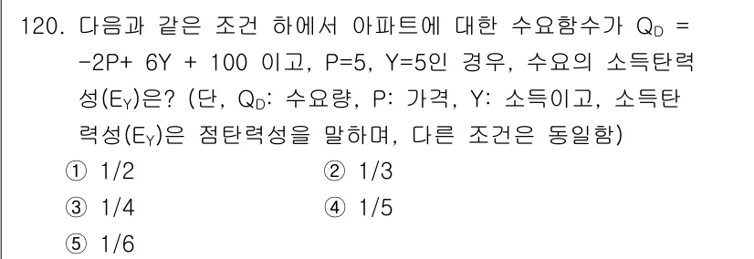 감정평가사_1차_1교시 2017년 121번 - 해당 자격증의 핵심 개념을 묻는 객관식 문제