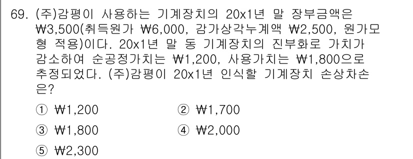 감정평가사_1차_2교시 2021년 69번 - 기계장치의 감정평가 시 현금흐름을 기준으로 하며, 20x1년의 예측 수익... 에 관한 핵심 기출문제