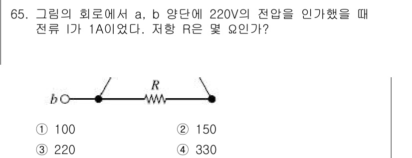 전기공사기사 2021년 65번 - 해당 자격증의 핵심 개념을 묻는 객관식 문제