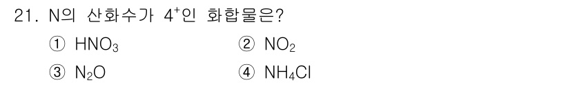 화학분석기사(구) 2021년 22번 - 해당 자격증의 핵심 개념을 묻는 객관식 문제