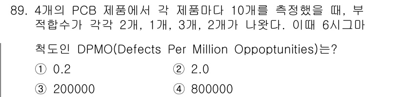 품질경영기사 2021년 90번 - 해당 자격증의 핵심 개념을 묻는 객관식 문제