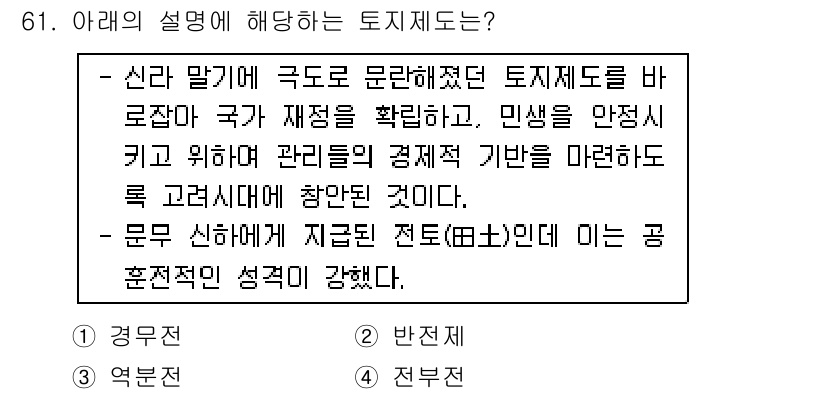 지적기사 2021년 61번 - 해당 토지제도는 신뢰할 수 있는 문서화와 국가 재정 확립을 통해 안정적인... 에 관한 핵심 기출문제
