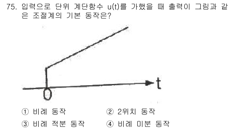 공조냉동기계기사(구) 2017년 75번 - . 비례 미분 동작

이 동작에서는 입력 신호에 비례하여 출력 신호가 변... 에 관한 핵심 기출문제