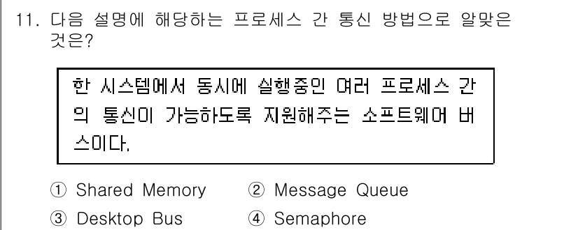 리눅스마스터_1급 2022년 11번 - . Semaphore  
세마포어는 프로세스 간의 동기화를 관리하는 동기... 에 관한 핵심 기출문제