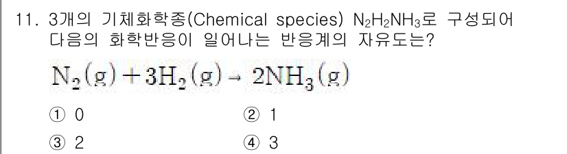 화공기사(구) 2016년 11번 - 해당 자격증의 핵심 개념을 묻는 객관식 문제