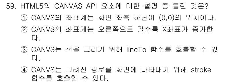 멀티미디어콘텐츠제작전문가(구) 2022년 59번 - 해당 자격증의 핵심 개념을 묻는 객관식 문제