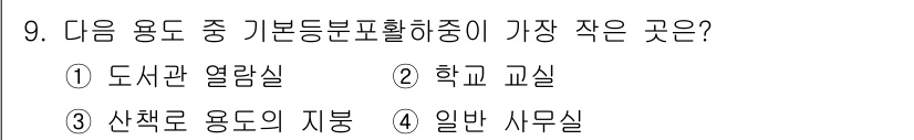 9급_국가직_공무원_건축구조 2022년 9번 - 해당 자격증의 핵심 개념을 묻는 객관식 문제
