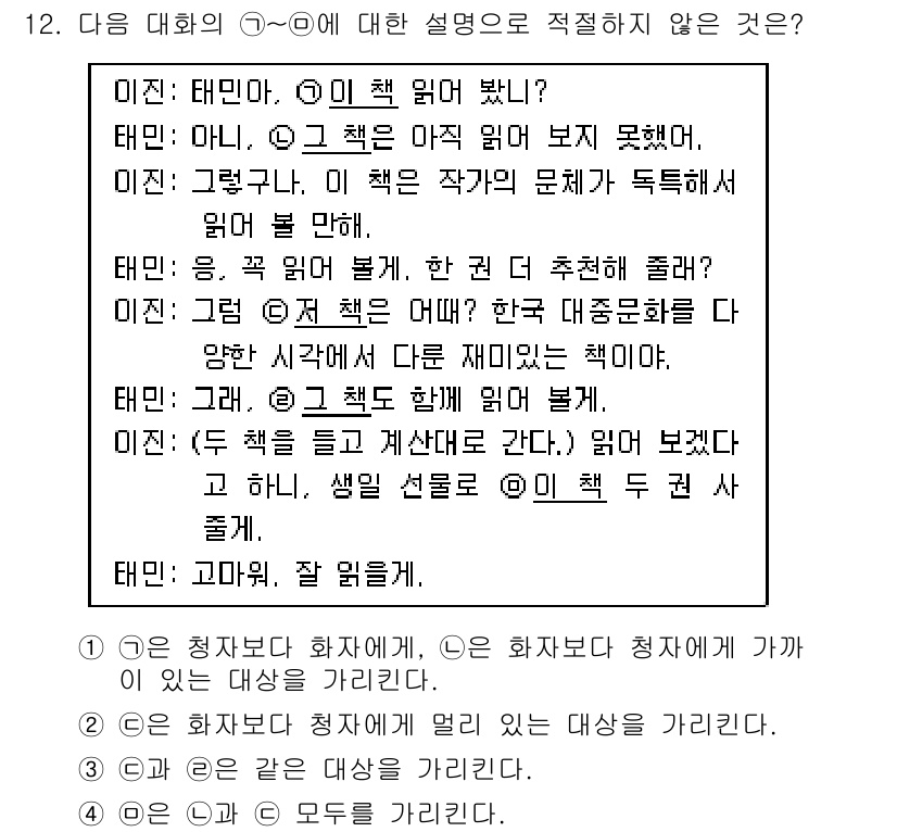 9급_국가직_공무원_국어 2022년 12번 - 정답 2번은 "대화의 연속성이 부족"한 점이 있습니다. 이전 질문에 대한... 에 관한 핵심 기출문제