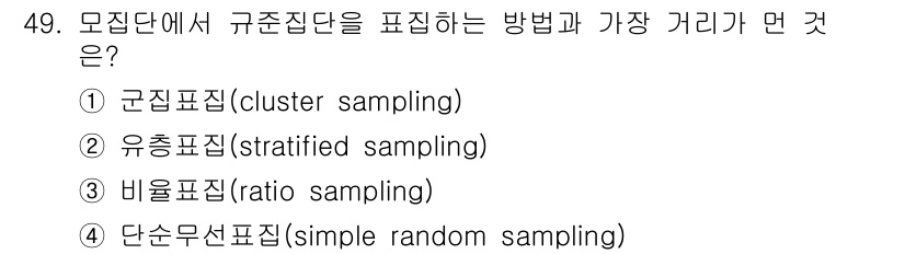 임상심리사_2급 2022년 49번 - 정답은 3번 유출표집(stratified sampling)입니다. 유출표... 에 관한 핵심 기출문제