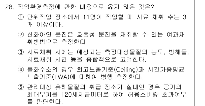 산업보건지도사 2022년 28번 - 핵심 해설: 관리적 유해요소의 최종 결과가 실내 작업공간의 최적 비율이 ... 에 관한 핵심 기출문제