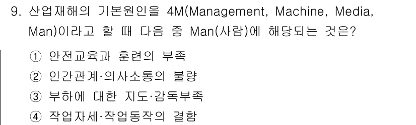 산업위생관리기사 2022년 9번 - . 인간관계-의사소통의 불량

해설: Man(사람)은 조직 내에서의 인간... 에 관한 핵심 기출문제