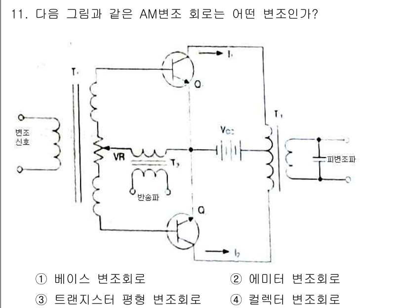 정보통신기사(구) 2020년 11번 - 해당 자격증의 핵심 개념을 묻는 객관식 문제