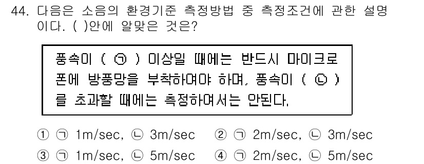 소음진동기사(구) 2018년 44번 - 소음진동 측정에서 주파수가 \( f \)일 때 관련된 소음의 특성을 이해... 에 관한 핵심 기출문제