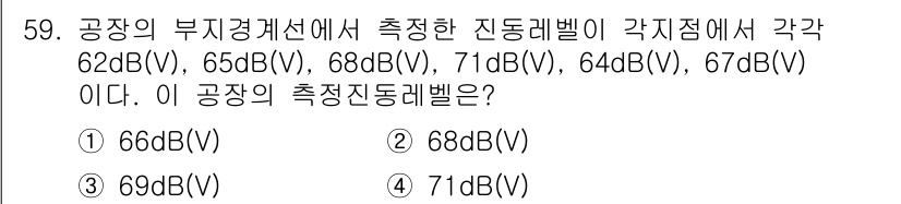 소음진동기사(구) 2020년 59번 - 해당 자격증의 핵심 개념을 묻는 객관식 문제