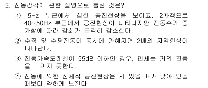 소음진동기사 2021년 2번 - 진동각에 관한 설명 중, 1번 항목은 공진 현상과 관련하여 진동수 증가에... 에 관한 핵심 기출문제