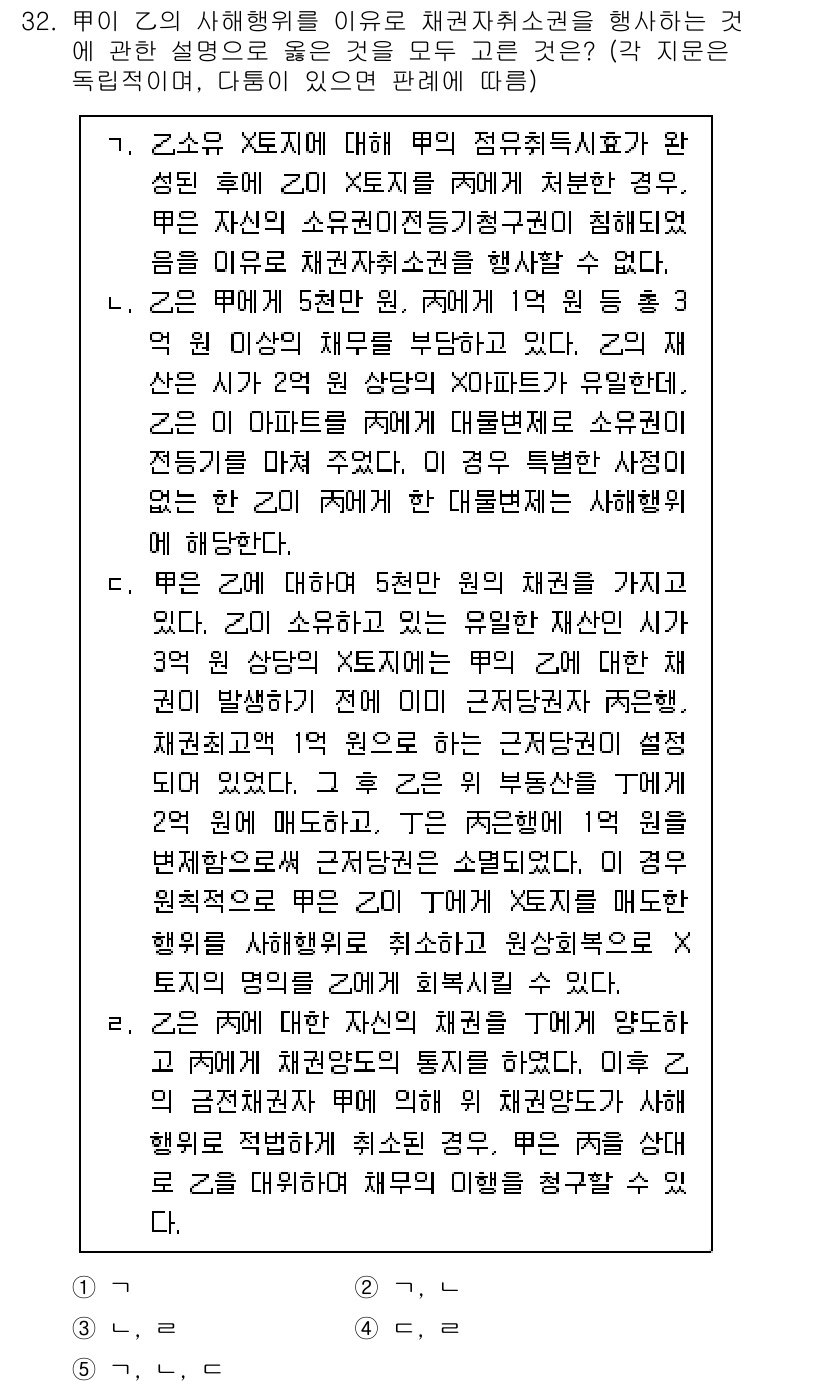 변리사_1차(2교시) 2022년 32번 - 정답 2는 직접적인 경제적 손실이 없더라도 특허권자의 상업적 가치는 영향... 에 관한 핵심 기출문제