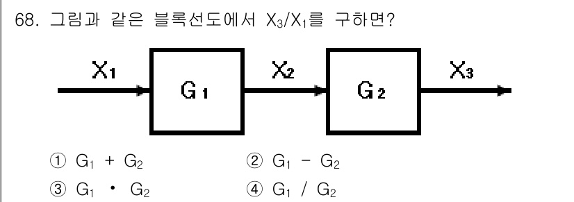 승강기기사 2022년 68번 - 이 문제는 블록선도에서 X₃/X₁ 비율을 구하는 것으로, G₁과 G₂의 ... 에 관한 핵심 기출문제