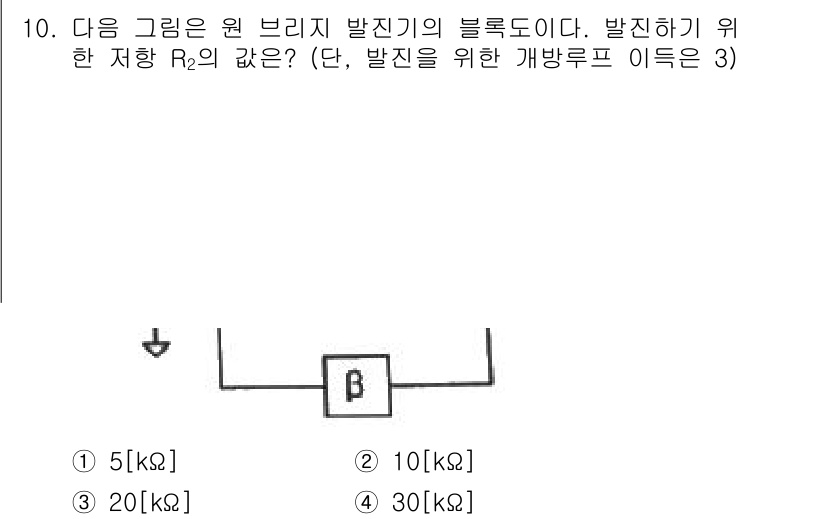 통신선로산업기사(통합편입) 2022년 10번 - 주어진 회로에서 블리지를 이루는 저항 R1과 R2의 비를 이용하여 R2를... 에 관한 핵심 기출문제