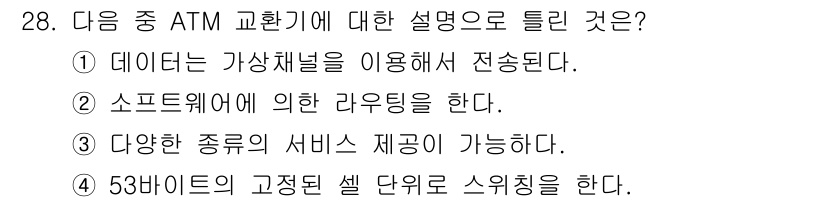 통신선로산업기사(통합편입) 2022년 28번 - . 

소프트웨어에 의한 라우팅은 ATM 교환기의 핵심 기능으로, 패킷의... 에 관한 핵심 기출문제