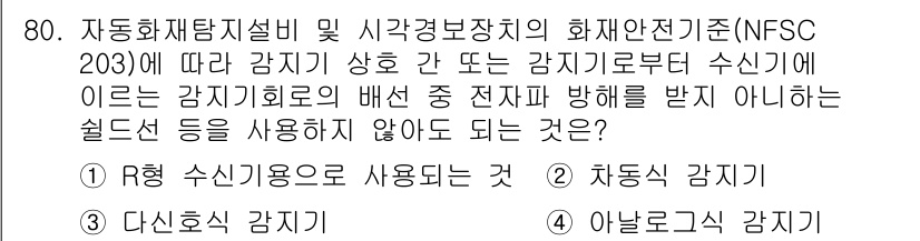 소방설비기사(전기분야) 2022년 81번 - 해당 자격증의 핵심 개념을 묻는 객관식 문제