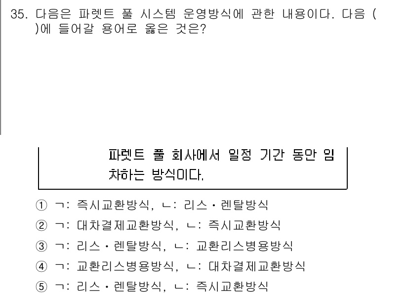 물류관리사_2교시 2022년 35번 - 즉시환불방식은 고객의 요구에 신속히 대응할 수 있어 물류 효율성을 높이는... 에 관한 핵심 기출문제
