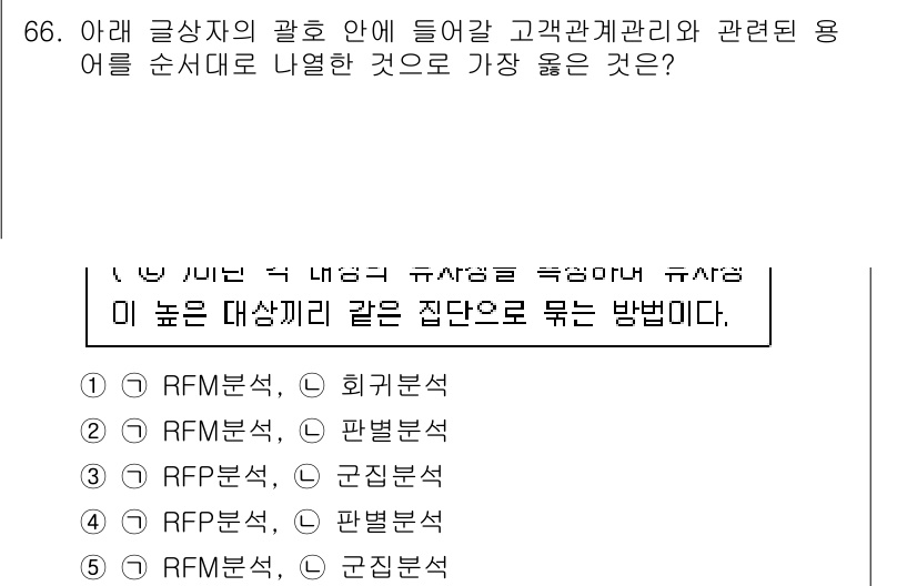 유통관리사_1급 2022년 66번 - 해당 자격증의 핵심 개념을 묻는 객관식 문제