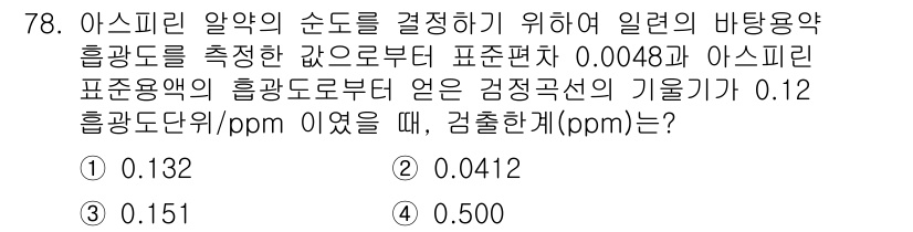 화학분석기사(구) 2022년 78번 - 아스피린 알약의 순도를 계산하기 위해 비등용액의 점성을 측정하며, 주어진... 에 관한 핵심 기출문제