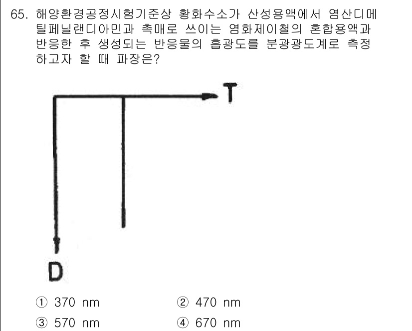 해양환경기사 2022년 65번 - 정답은 4번 (670m)입니다. 이는 측정한 두 점 간의 차이를 바탕으로... 에 관한 핵심 기출문제