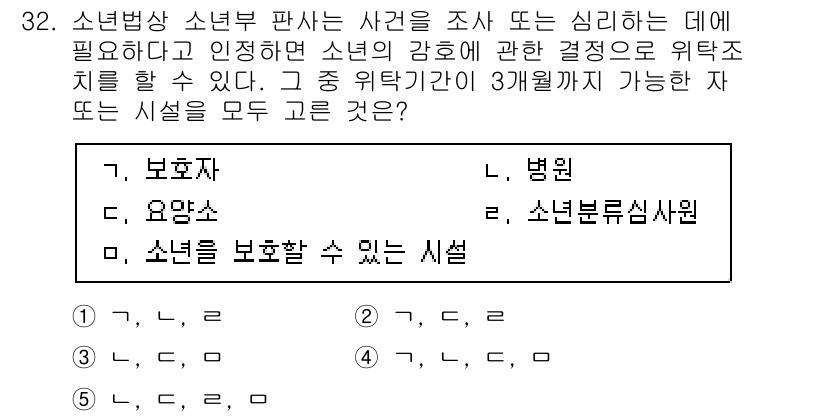 청소년상담사_1급(1교시) 2022년 32번 - 정답 4번(청소년보호할 수 있는 시설)은 청소년의 안전과 권리를 보호하는... 에 관한 핵심 기출문제