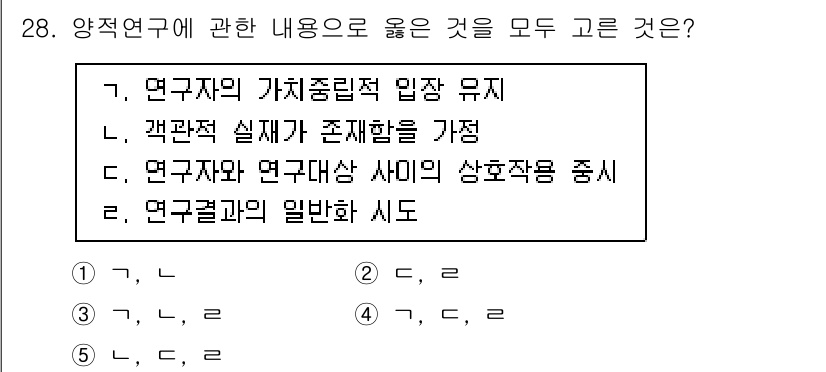 청소년상담사_2급(1교시) 2022년 28번 - 연구자의 가치중립적 입장은 연구 수행 시 객관성을 유지하도록 돕기 때문에... 에 관한 핵심 기출문제