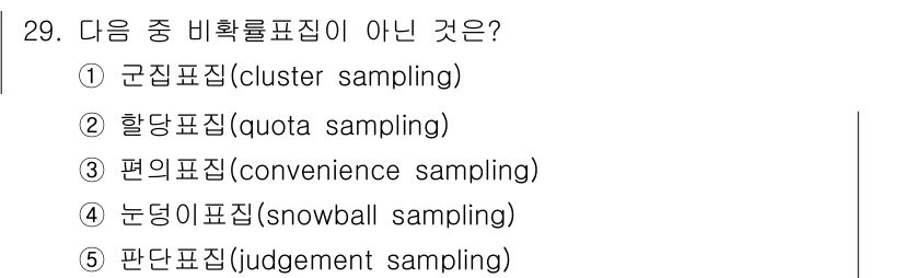 청소년상담사_2급(1교시) 2022년 29번 - . 판단표집(judgement sampling)

판단표집은 연구자가 스... 에 관한 핵심 기출문제
