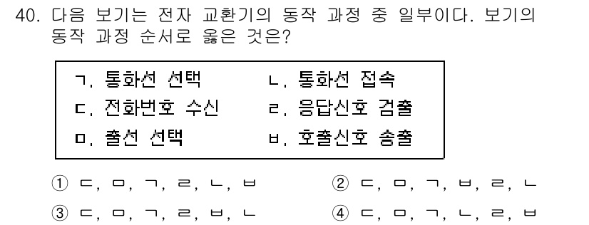 정보통신기사(구) 2022년 40번 - 정답은 2번인 "전환번호 수신"입니다. 동작 과정에서 전환번호를 수신한 ... 에 관한 핵심 기출문제